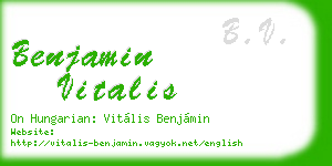 benjamin vitalis business card